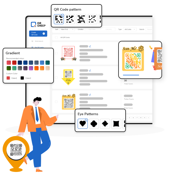 Qr Code Link Function Customized Link QR Code Generator - QR SHEEP